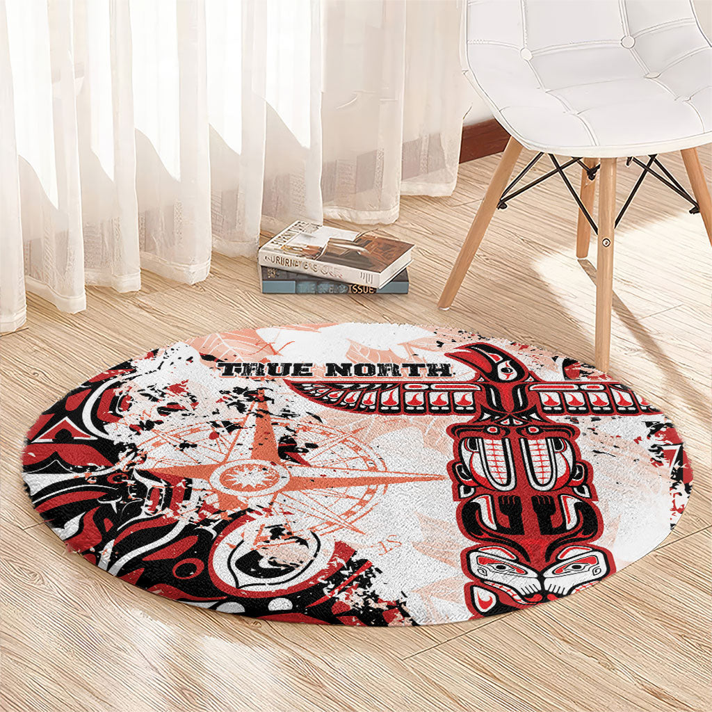 Canada Indigenous Haida Art Round Carpet True North