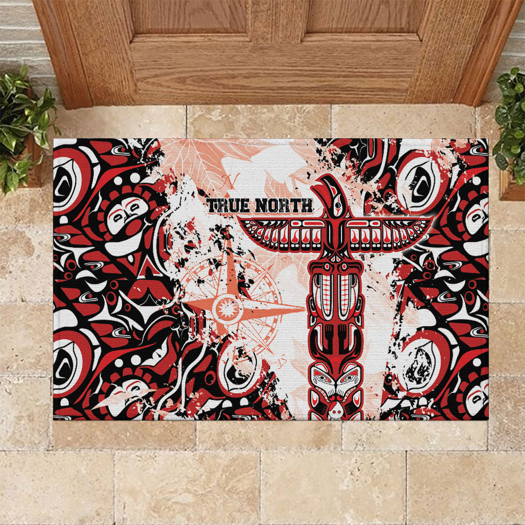 Canada Indigenous Haida Art Rubber Doormat True North