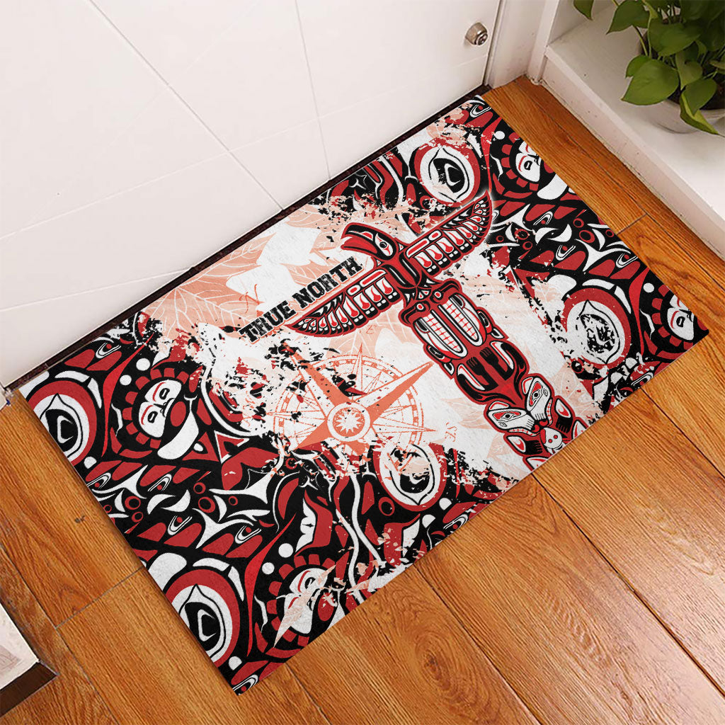 Canada Indigenous Haida Art Rubber Doormat True North