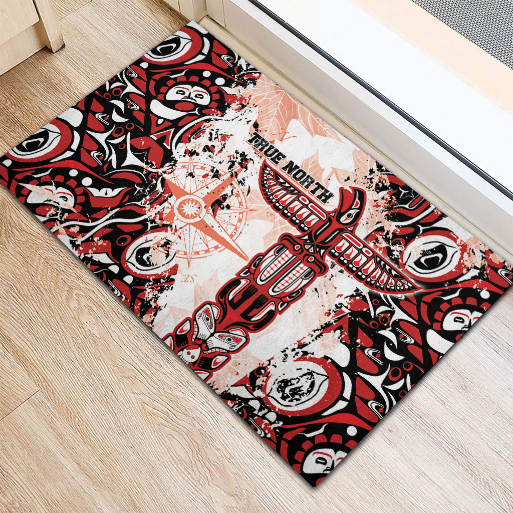 Canada Indigenous Haida Art Rubber Doormat True North