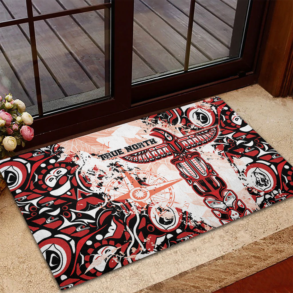 Canada Indigenous Haida Art Rubber Doormat True North