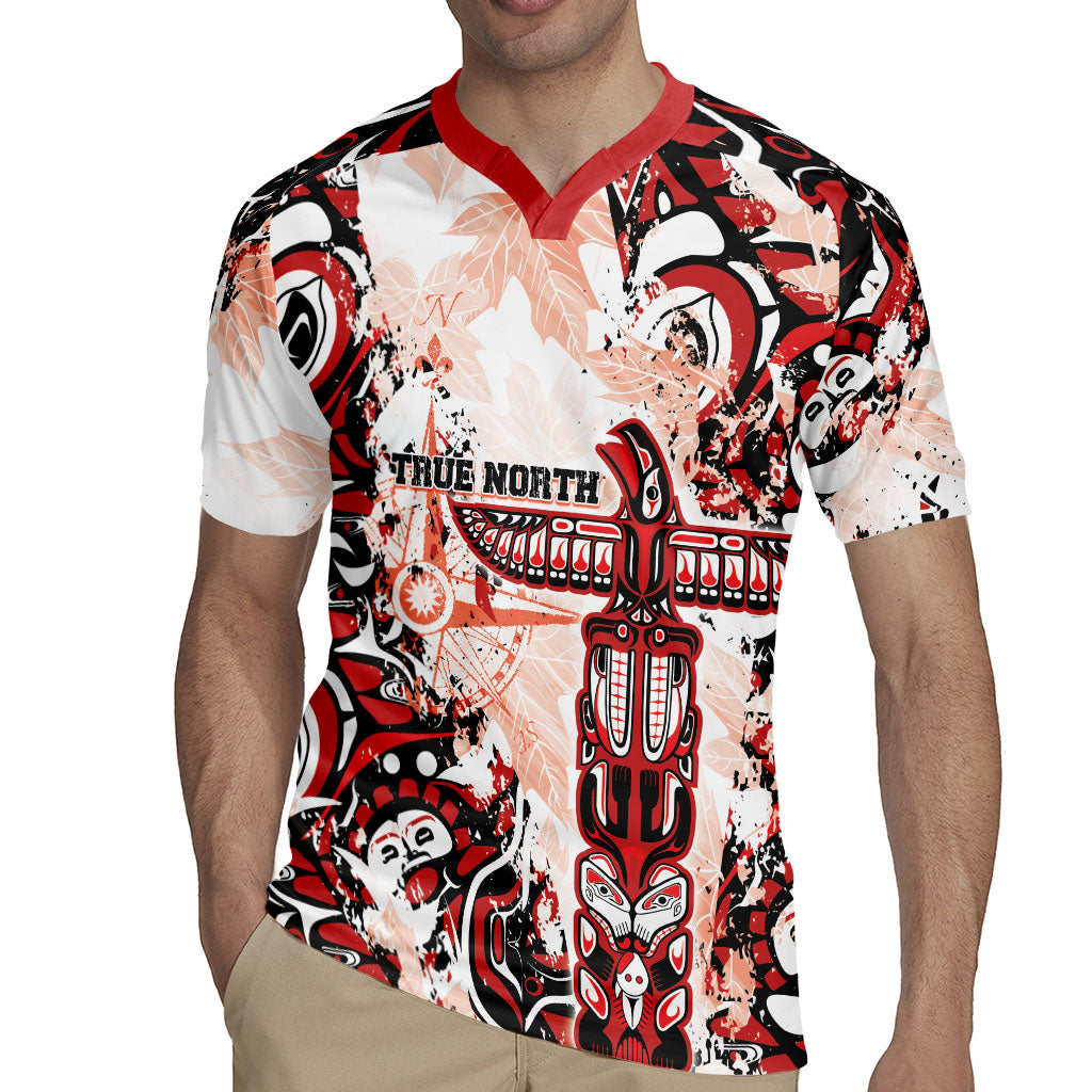 Canada Indigenous Haida Art Personalized Rugby Jersey True North