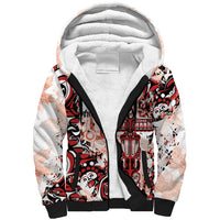 Canada Indigenous Haida Art Personalized Sherpa Hoodie True North
