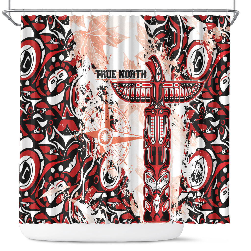 Canada Indigenous Haida Art Shower Curtain True North