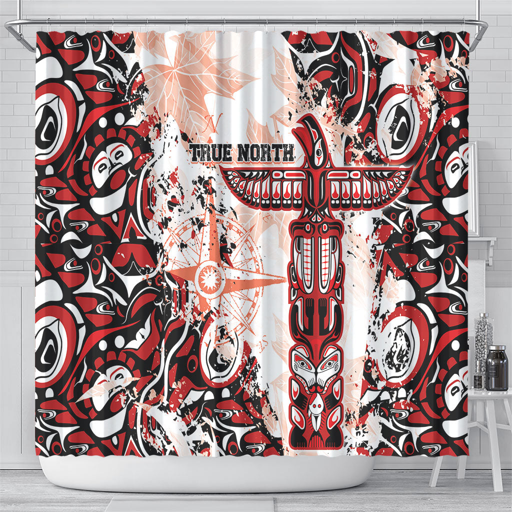 Canada Indigenous Haida Art Shower Curtain True North