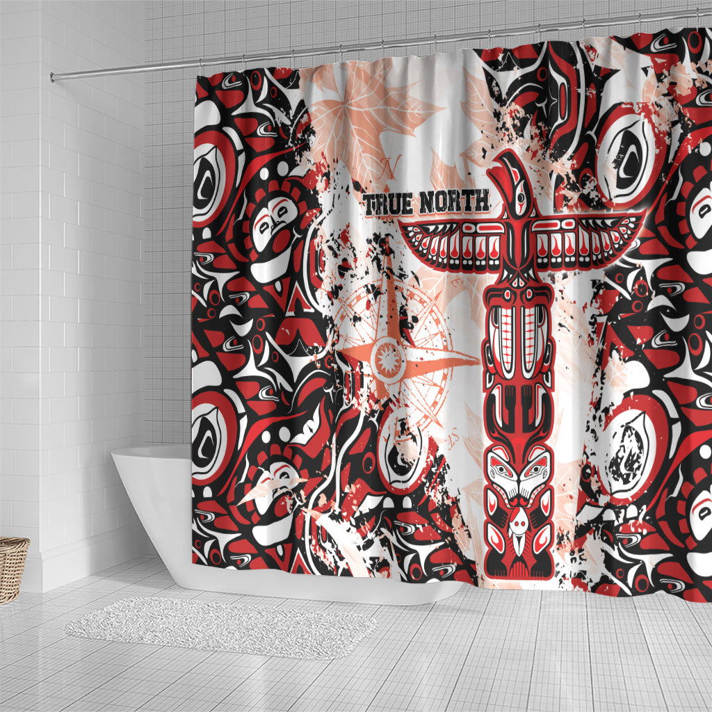 Canada Indigenous Haida Art Shower Curtain True North