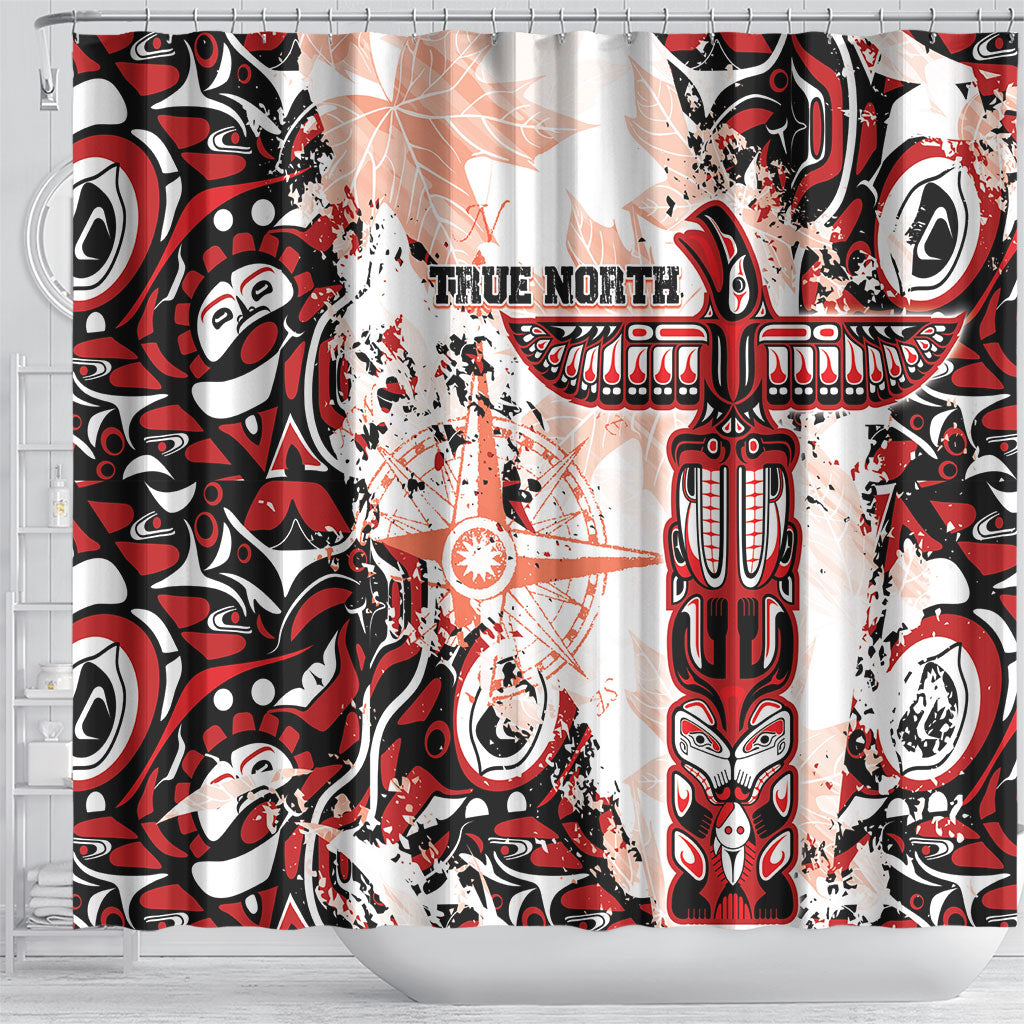 Canada Indigenous Haida Art Shower Curtain True North
