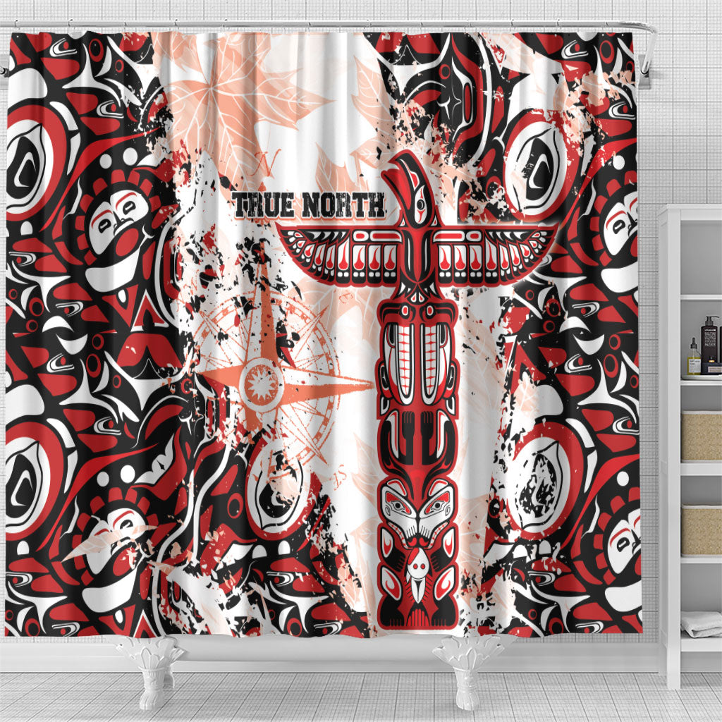 Canada Indigenous Haida Art Shower Curtain True North