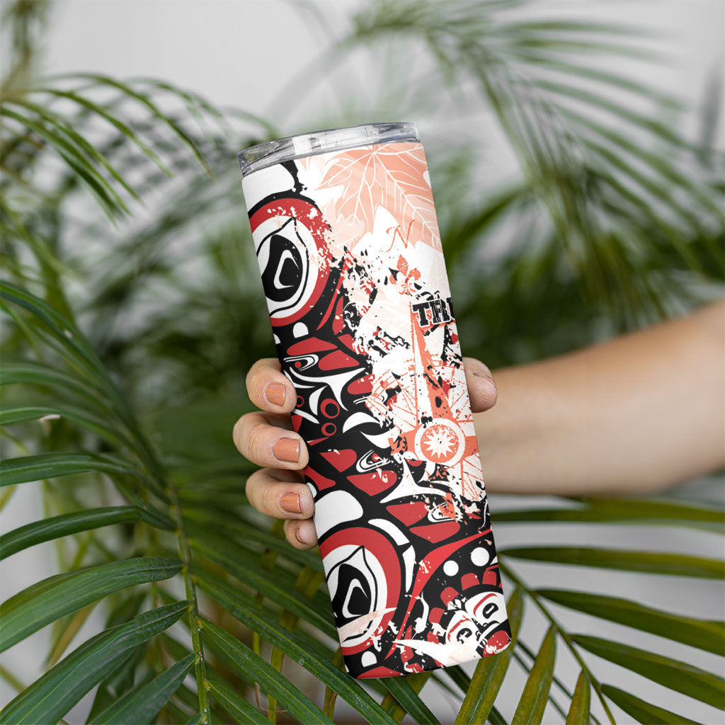 Canada Indigenous Haida Art Skinny Tumbler True North
