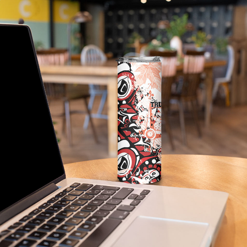 Canada Indigenous Haida Art Skinny Tumbler True North