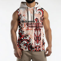Canada Indigenous Haida Art Personalized Sleeveless Hoodie True North