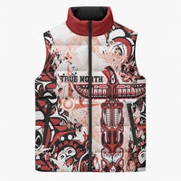 Canada Indigenous Haida Art Personalized Sleeveless Puffer Jacket True North