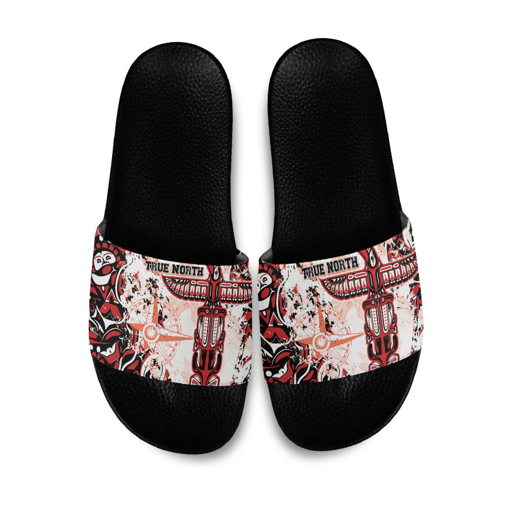 Canada Indigenous Haida Art Slide Sandals True North
