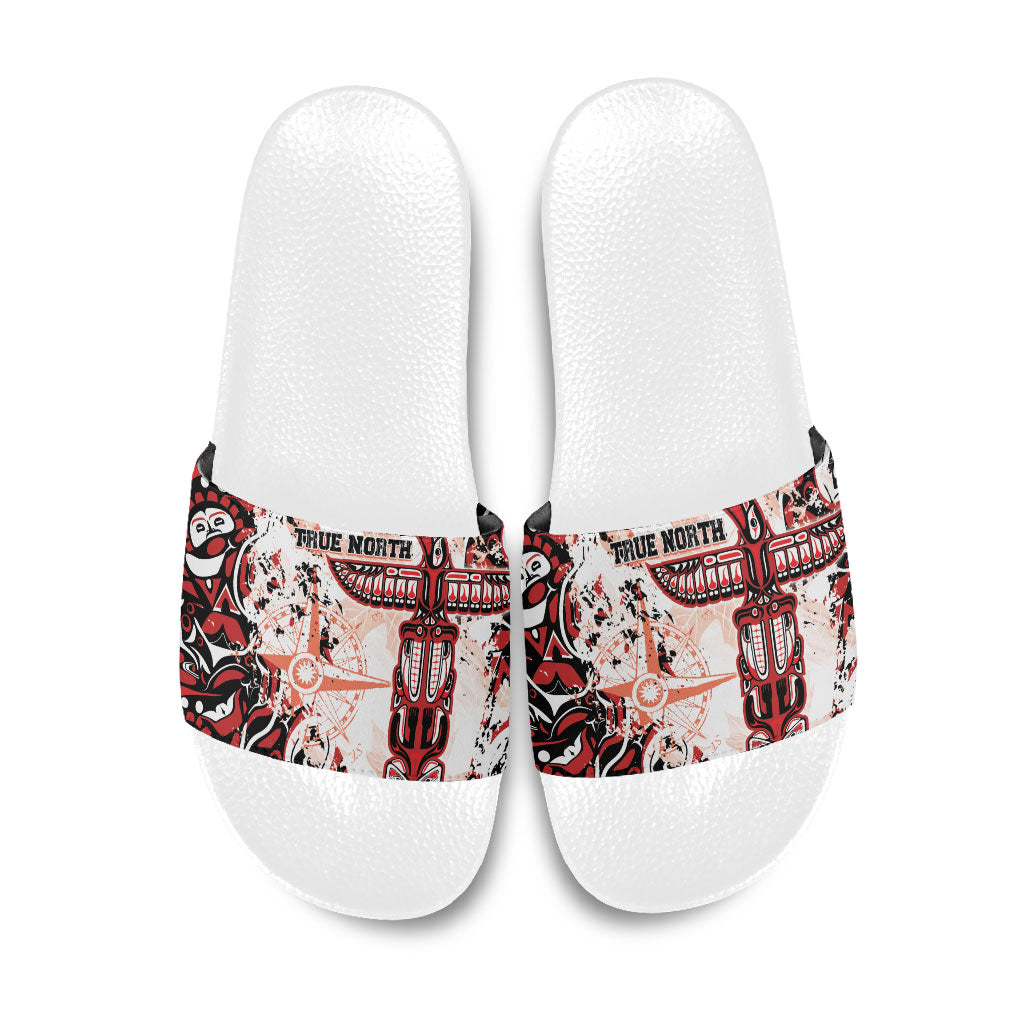 Canada Indigenous Haida Art Slide Sandals True North