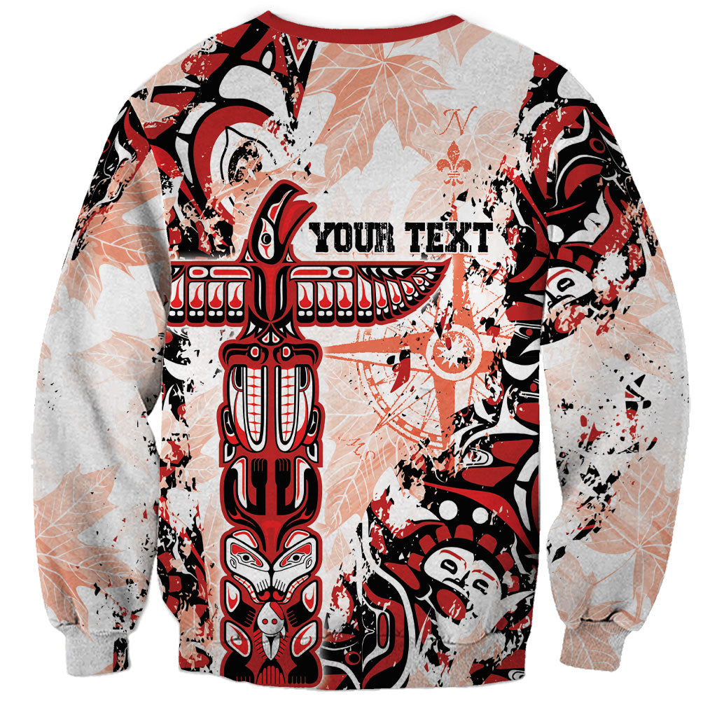 Canada Indigenous Haida Art Personalized Sweatshirt True North