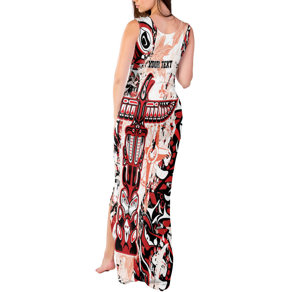 Canada Indigenous Haida Art Personalized Tank Maxi Dress True North