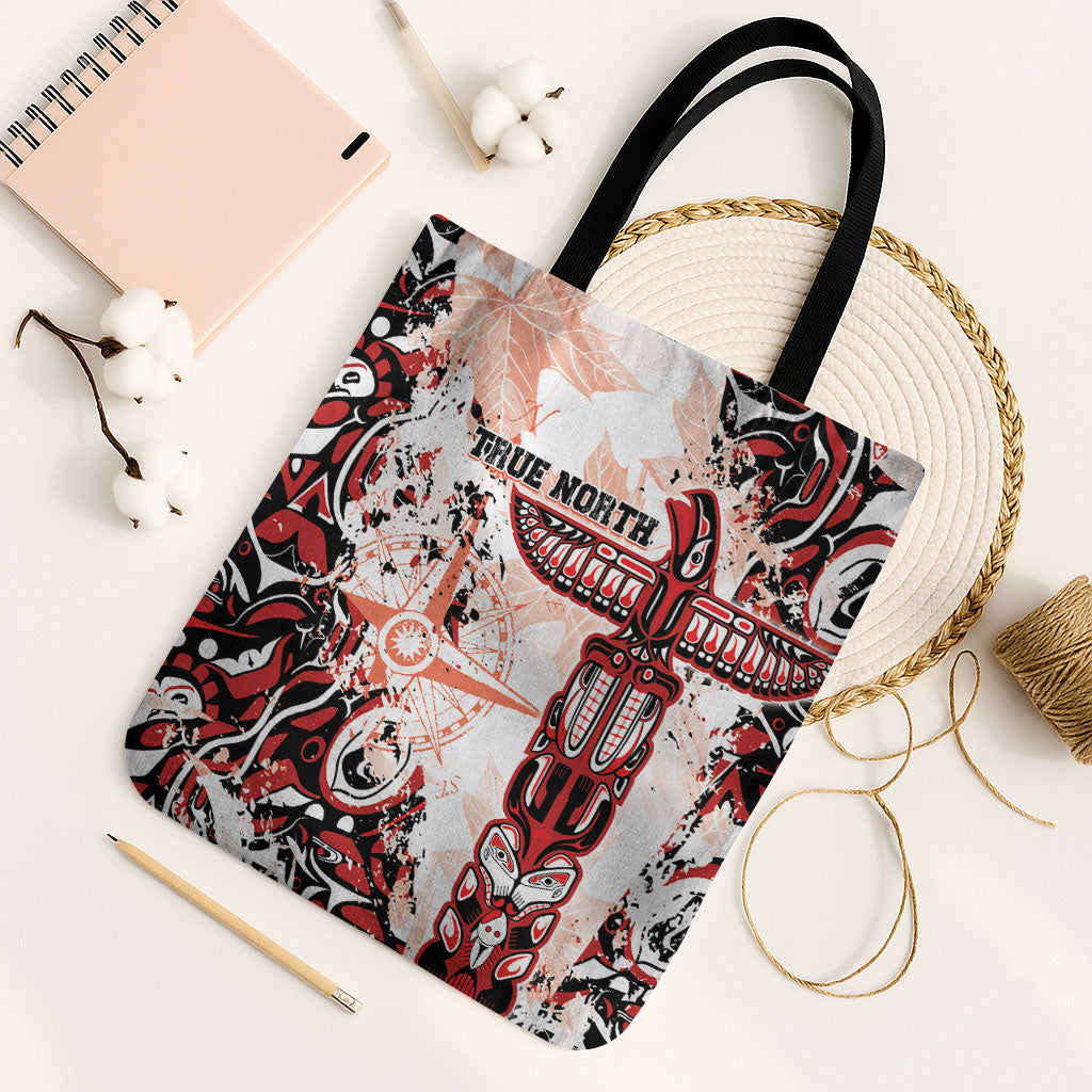 Canada Indigenous Haida Art Tote Bag True North