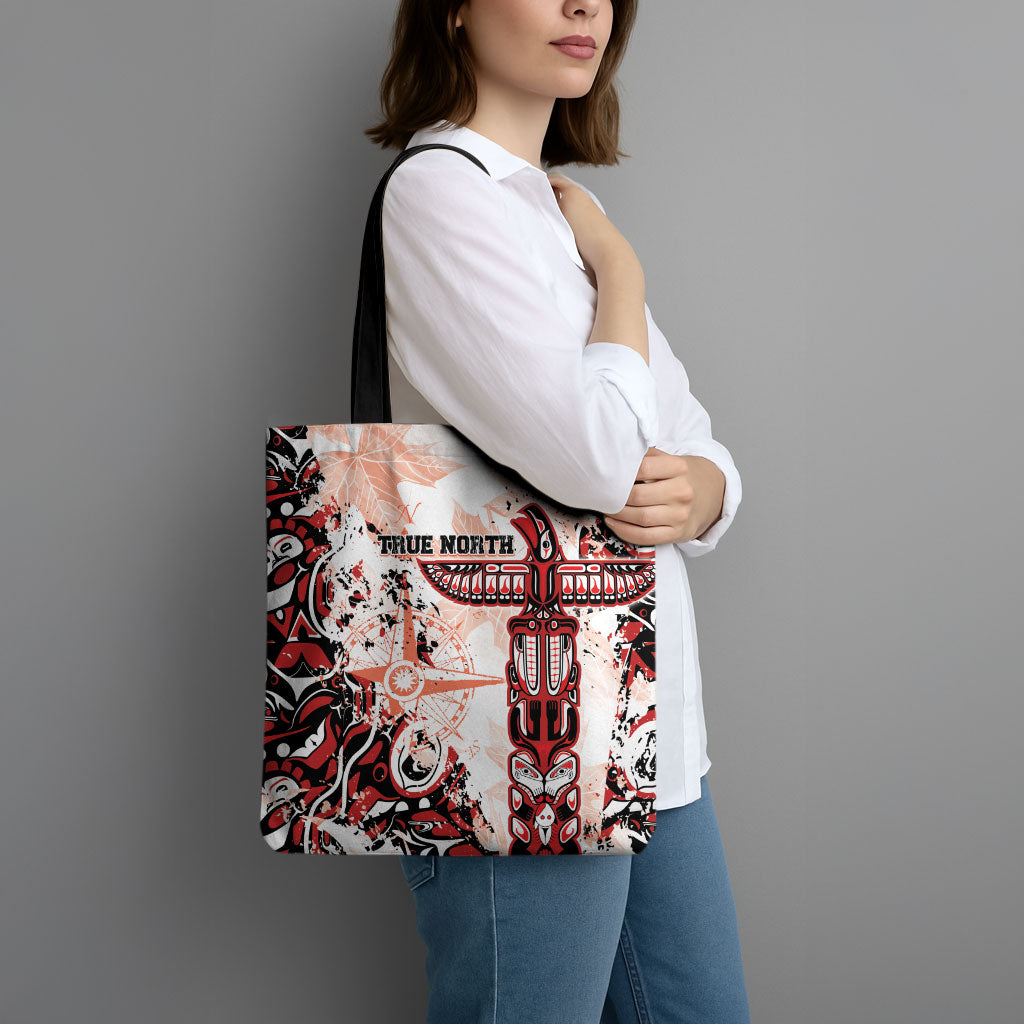 Canada Indigenous Haida Art Tote Bag True North
