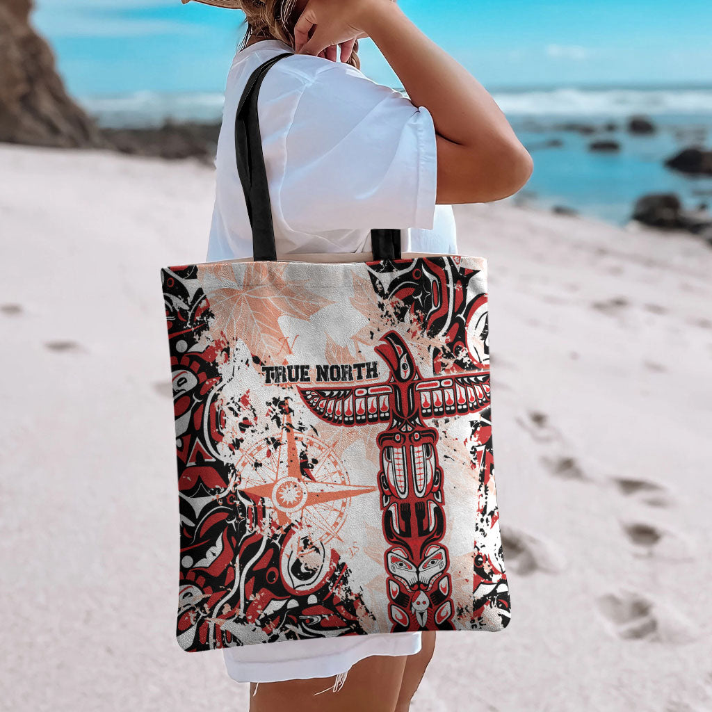 Canada Indigenous Haida Art Tote Bag True North