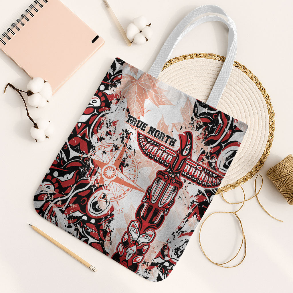 Canada Indigenous Haida Art Tote Bag True North