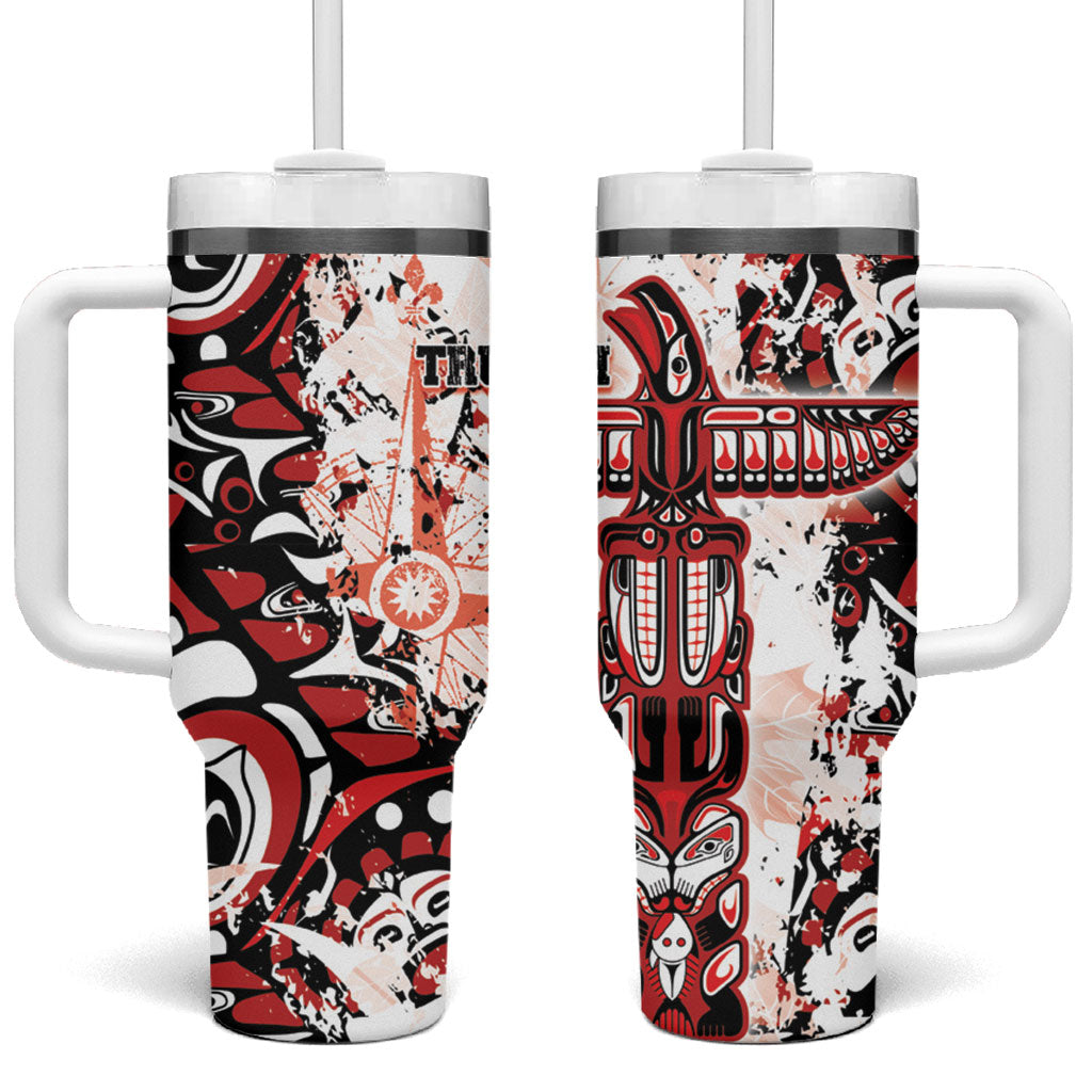 Canada Indigenous Haida Art Tumbler With Handle True North