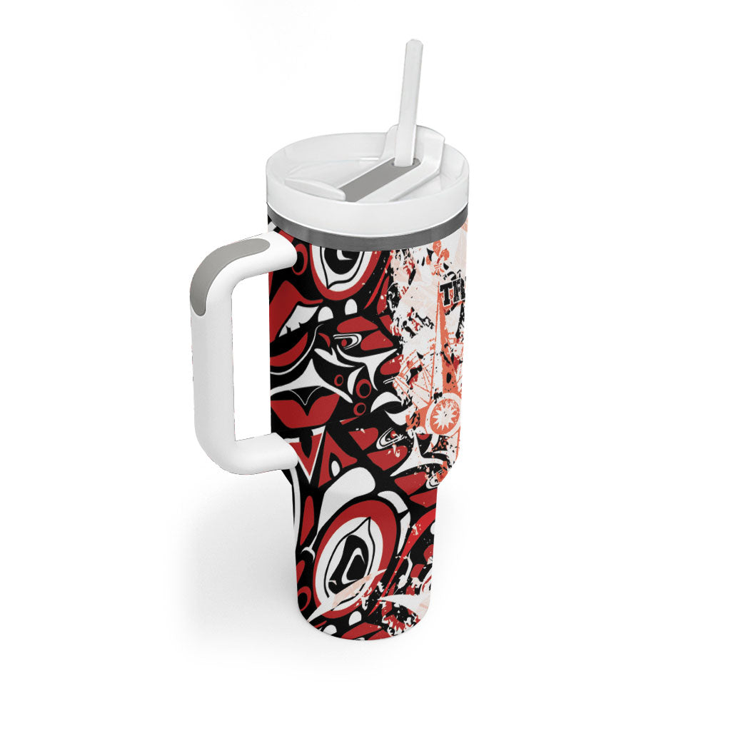 Canada Indigenous Haida Art Tumbler With Handle True North