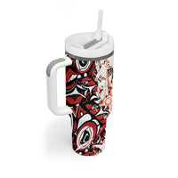 Canada Indigenous Haida Art Tumbler With Handle True North