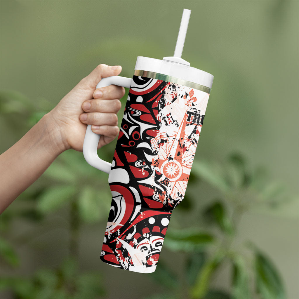 Canada Indigenous Haida Art Tumbler With Handle True North