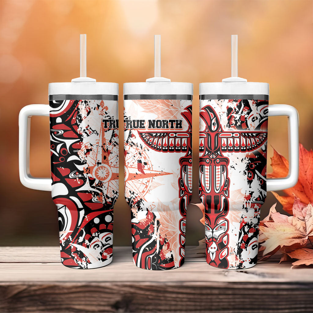 Canada Indigenous Haida Art Tumbler With Handle True North
