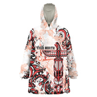 Canada Indigenous Haida Art Personalized Wearable Blanket Hoodie True North