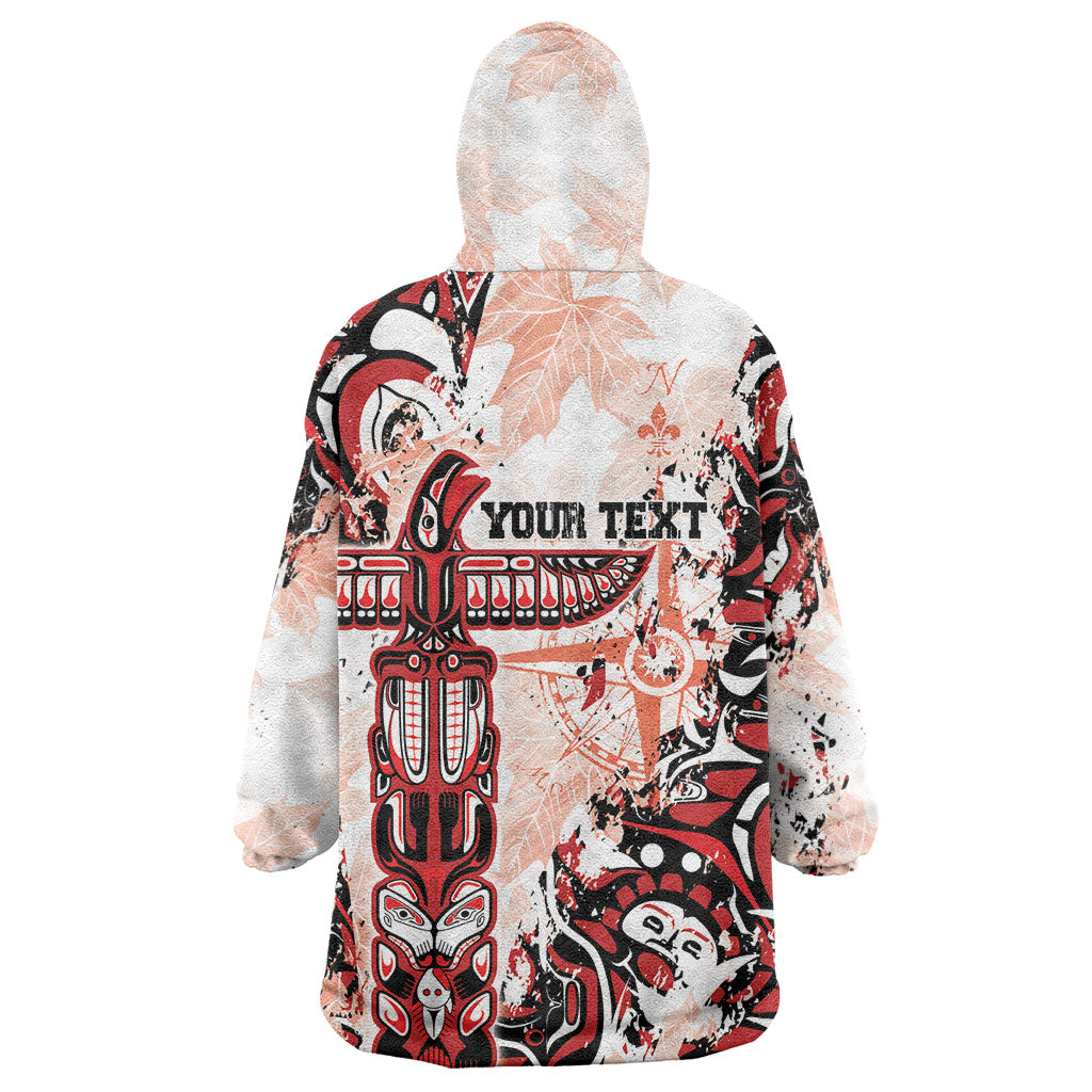 Canada Indigenous Haida Art Personalized Wearable Blanket Hoodie True North