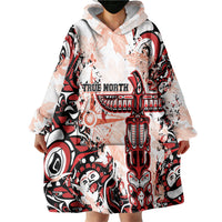 Canada Indigenous Haida Art Personalized Wearable Blanket Hoodie True North