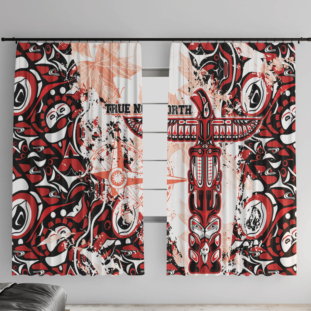 Canada Indigenous Haida Art Window Curtain True North