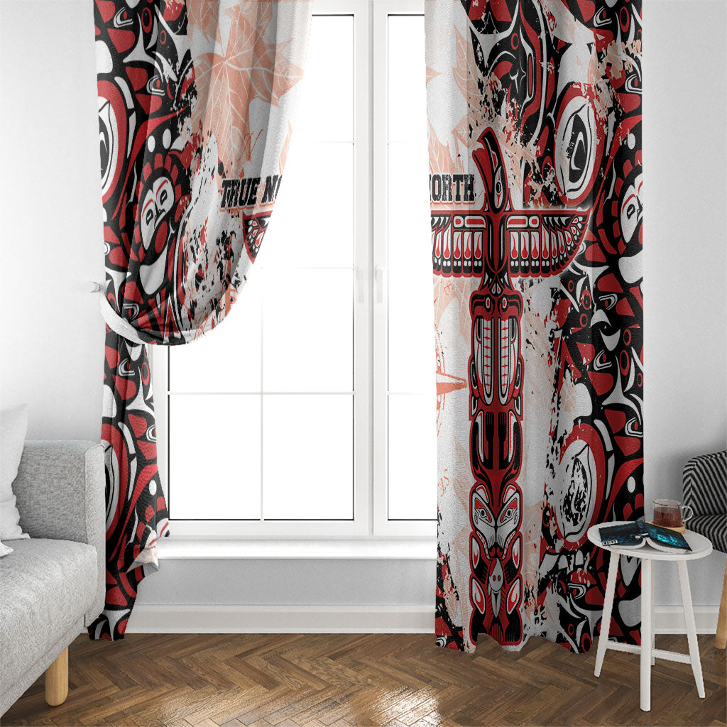Canada Indigenous Haida Art Window Curtain True North