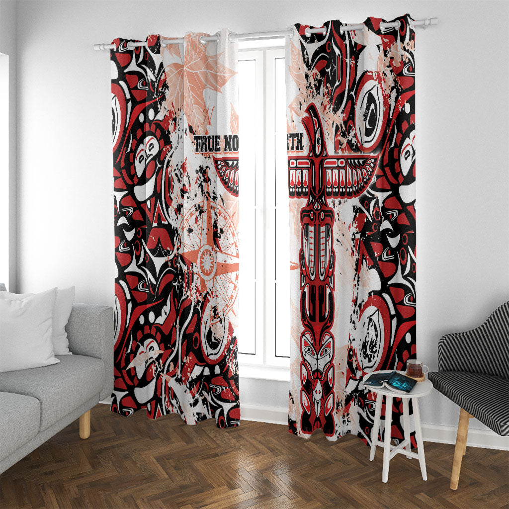 Canada Indigenous Haida Art Window Curtain True North