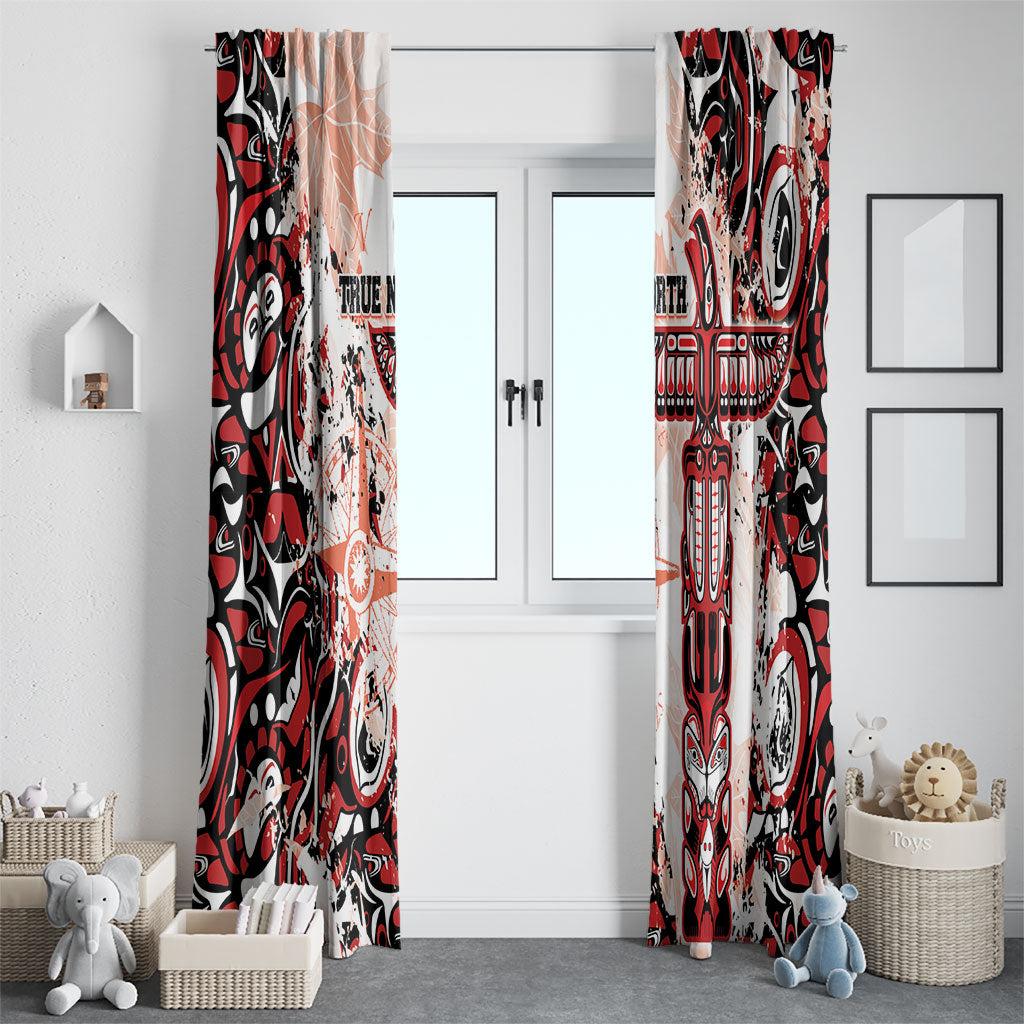 Canada Indigenous Haida Art Window Curtain True North