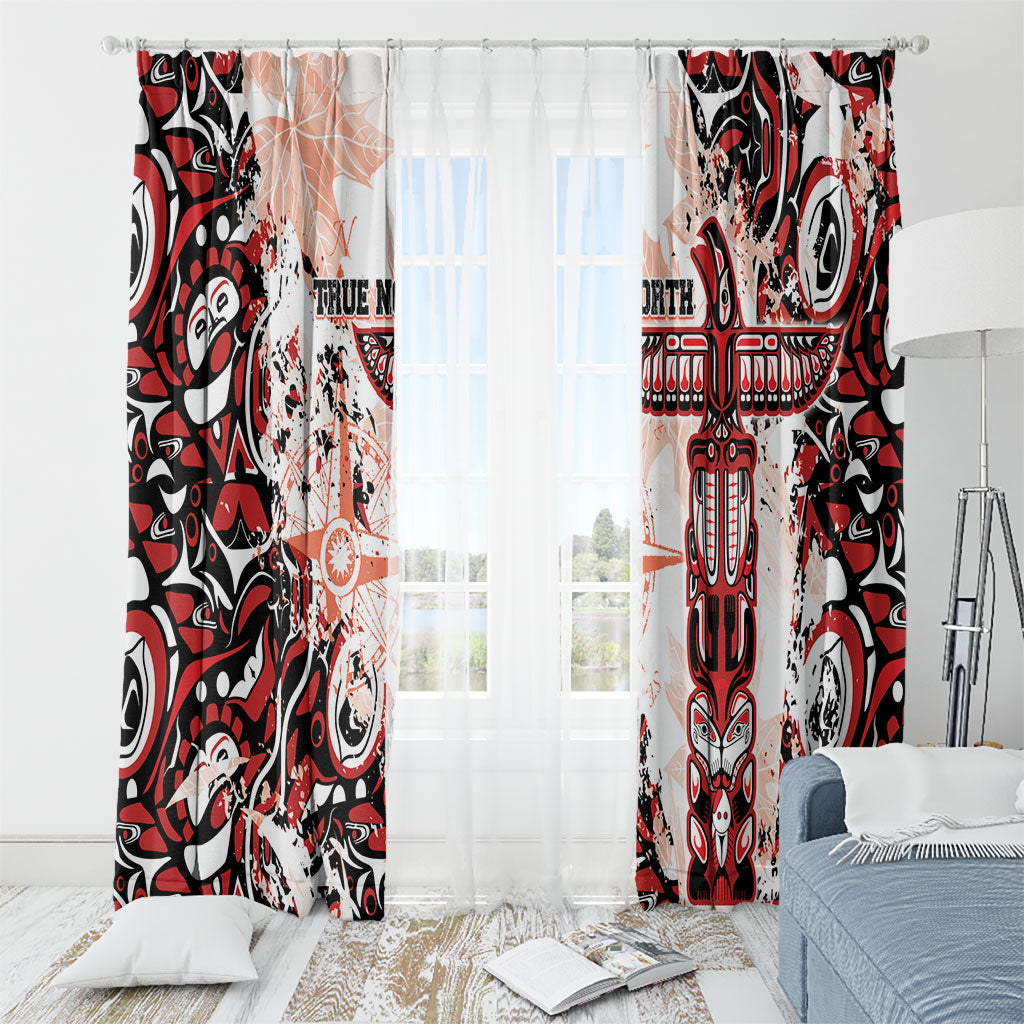 Canada Indigenous Haida Art Window Curtain True North