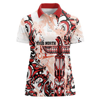 Canada Indigenous Haida Art Personalized Women Polo Shirt True North