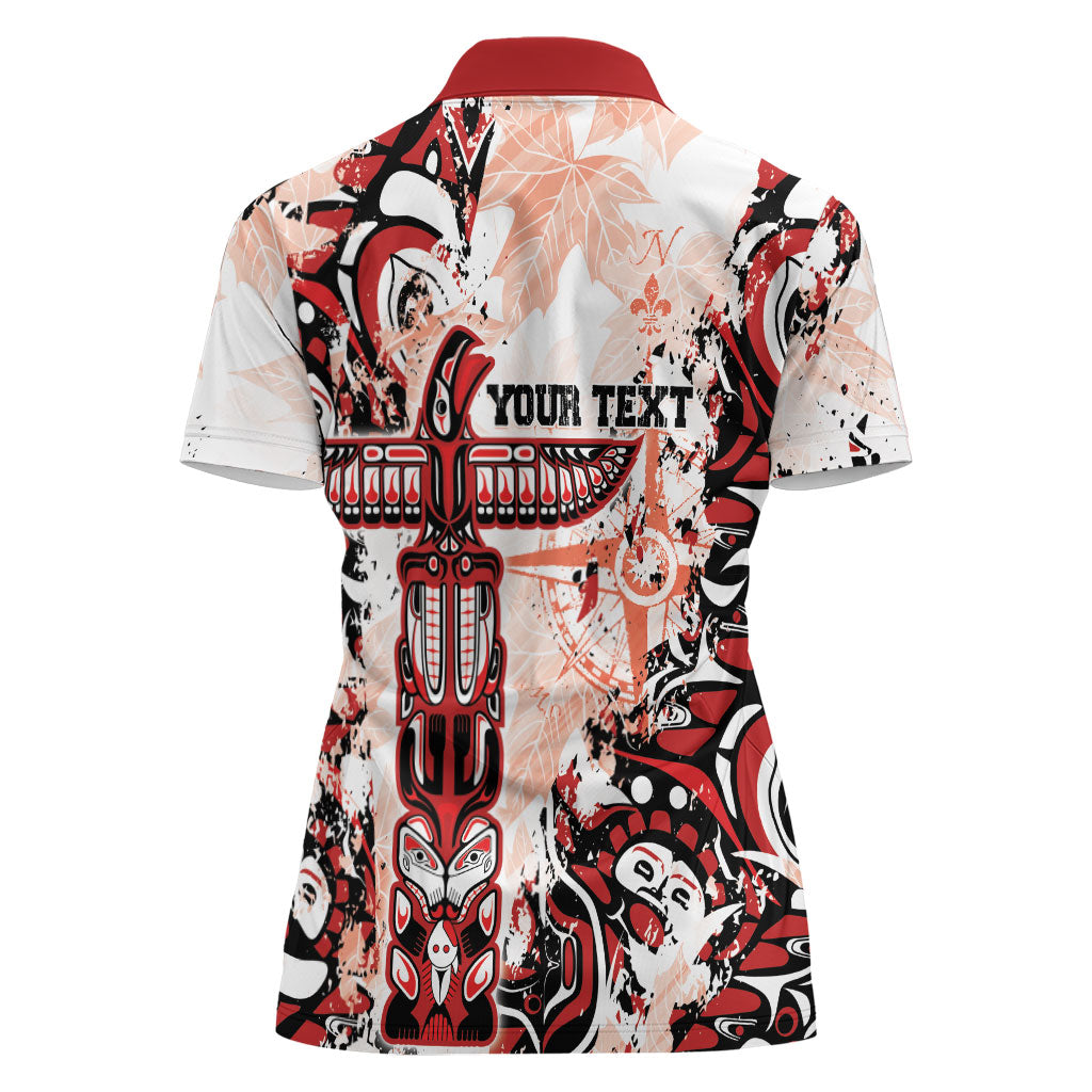 Canada Indigenous Haida Art Personalized Women Polo Shirt True North