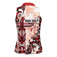 Canada Indigenous Haida Art Personalized Women Sleeveless Polo Shirt True North