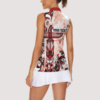 Canada Indigenous Haida Art Personalized Women Sleeveless Polo Shirt True North
