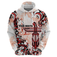 Canada Indigenous Haida Art Personalized Zip Hoodie True North