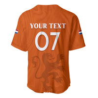 Personalised Netherlands Football Baseball Jersey Lionesses World Cup 2023 LT7 - Wonder Print Shop