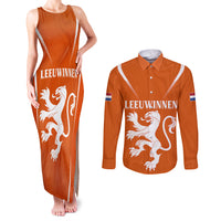 Personalised Netherlands Football Couples Matching Tank Maxi Dress and Long Sleeve Button Shirts Lionesses World Cup 2023 LT7 - Wonder Print Shop