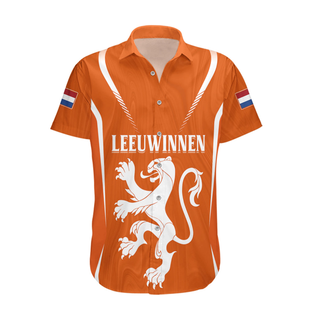 Personalised Netherlands Football Hawaiian Shirt Lionesses World Cup 2023 - Wonder Print Shop