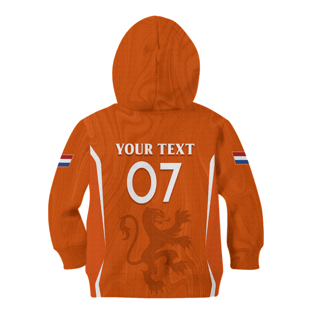 Personalised Netherlands Football Kid Hoodie Lionesses World Cup 2023 - Wonder Print Shop