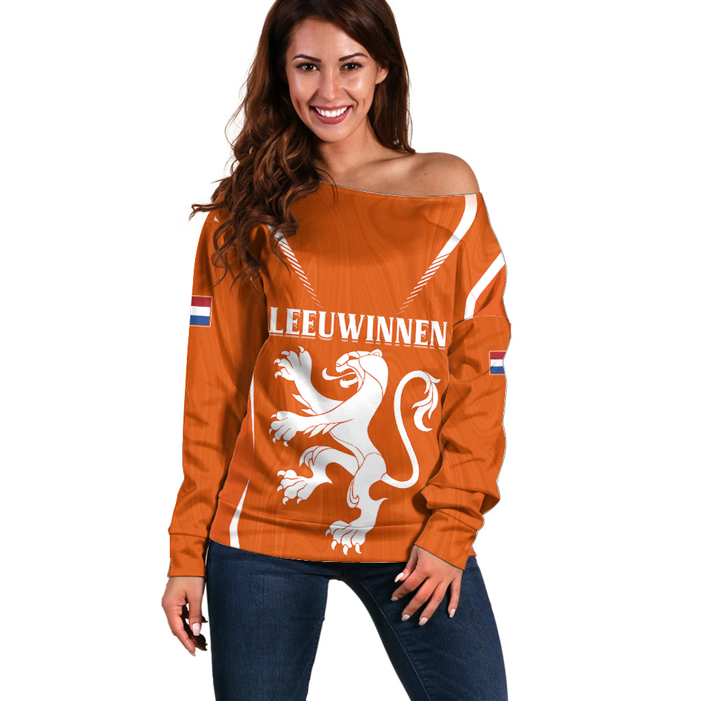 personalised-netherlands-football-off-shoulder-sweater-lionesses-world-cup-2023