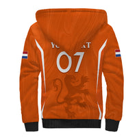 Personalised Netherlands Football Sherpa Hoodie Lionesses World Cup 2023 - Wonder Print Shop