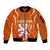 Personalised Netherlands Football Sleeve Zip Bomber Jacket Lionesses World Cup 2023 - Wonder Print Shop
