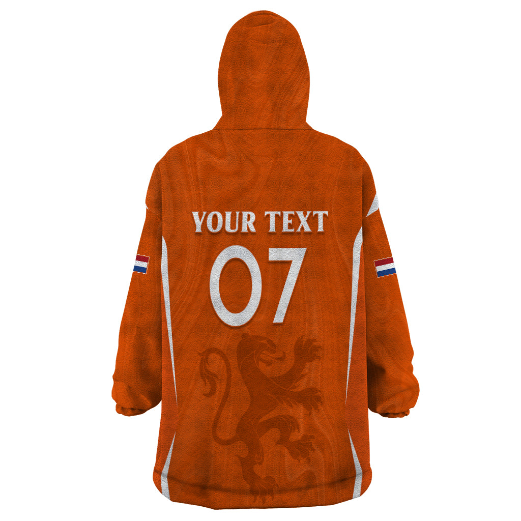 Personalised Netherlands Football Wearable Blanket Hoodie Lionesses World Cup 2023 - Wonder Print Shop